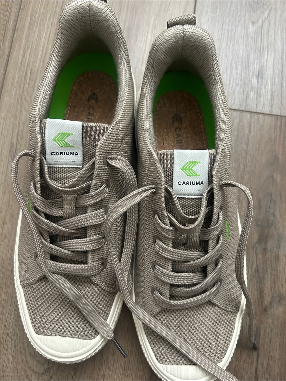 CARIUMA IBI Low Stone Grey Bamboo Knit Sneakers - Size 8 (NWOT)